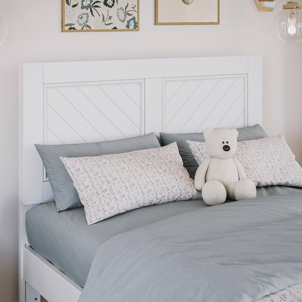 HAOYUN Canyon Twin XL Farmhouse Solid Wood Platform Bed with Footboard & Twin XL Trundle, White