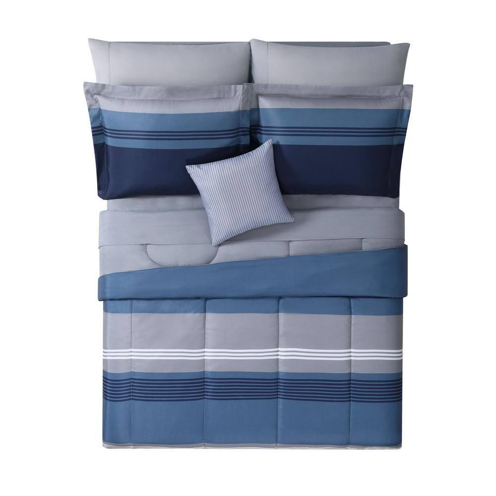 Style 212 Style 212 Carlyle Polyester Channel Striped Comforter Set