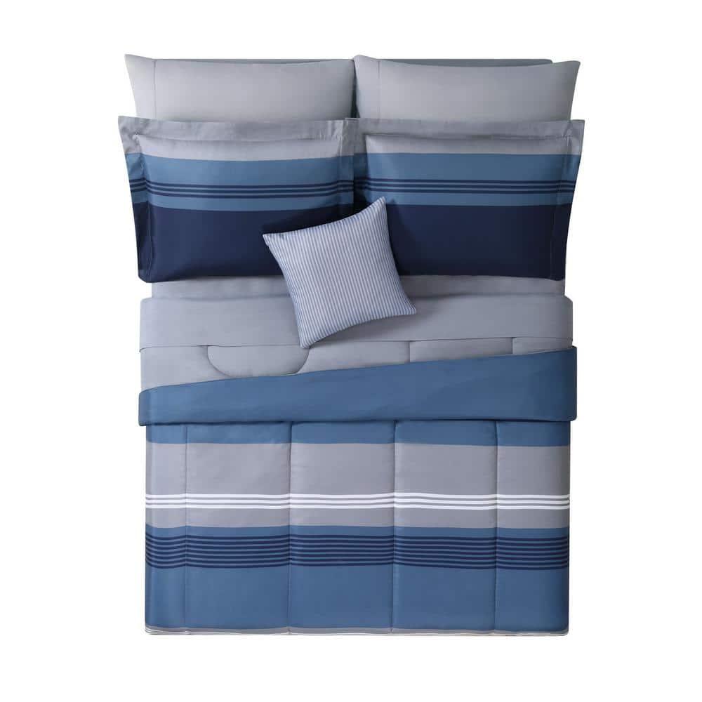 Style 212 Style 212 Carlyle Polyester Channel Striped Comforter Set