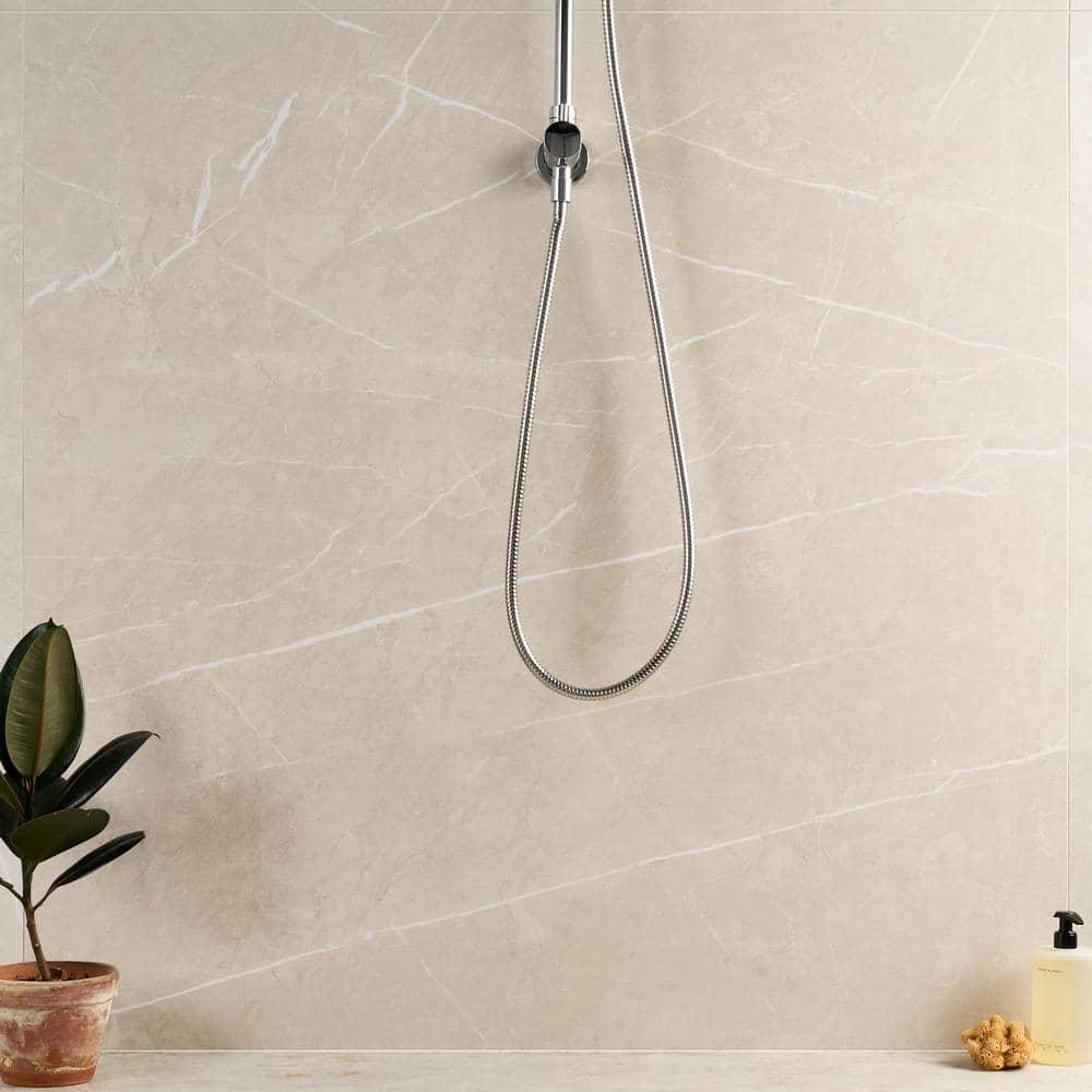 Signature 47.24 In. X 47.24 In. Marble Look Satin Porcelain Floor And Wall Tile (30.98 Sq. Ft. / Case)