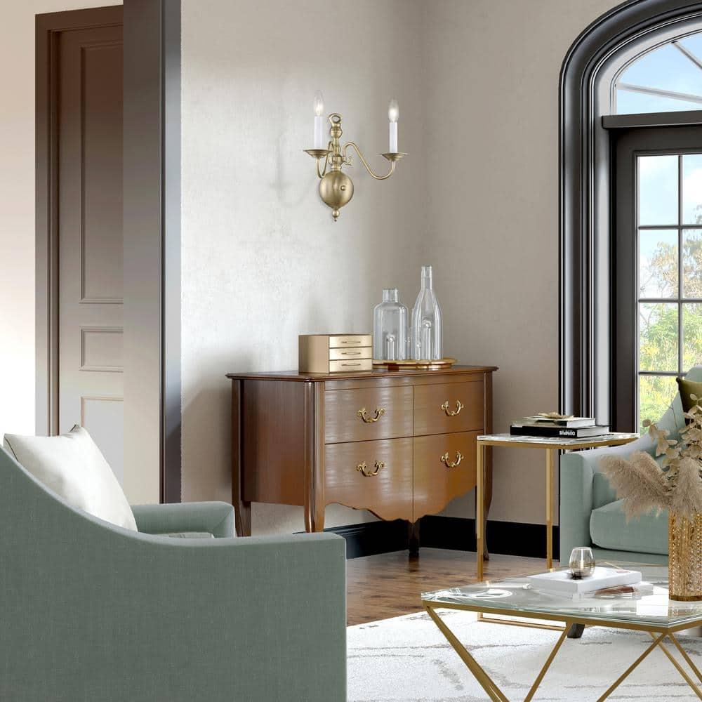 Livex Lighting Williamsburgh 2 - Light Wall Light in  Antique Brass