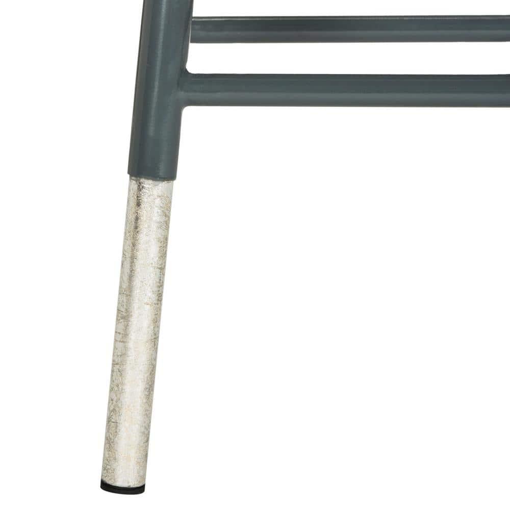 Kenzie Silver Dipped Counter Stool - FOX3211 - Grey/Silver - Safavieh Couture