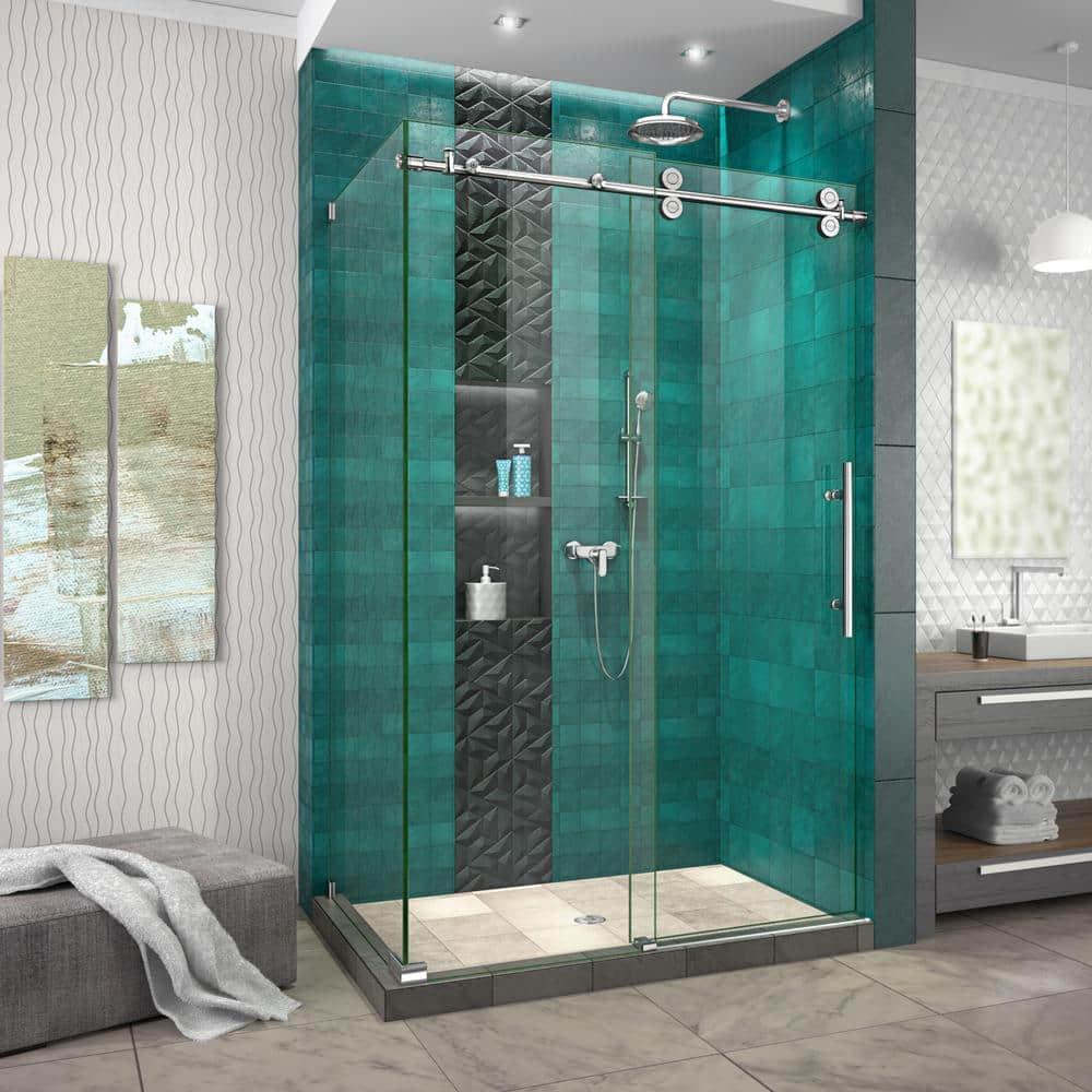 Enigma-XO 48.38" W x 32.5" D 76" H Frameless Rectangle Shower Enclosure