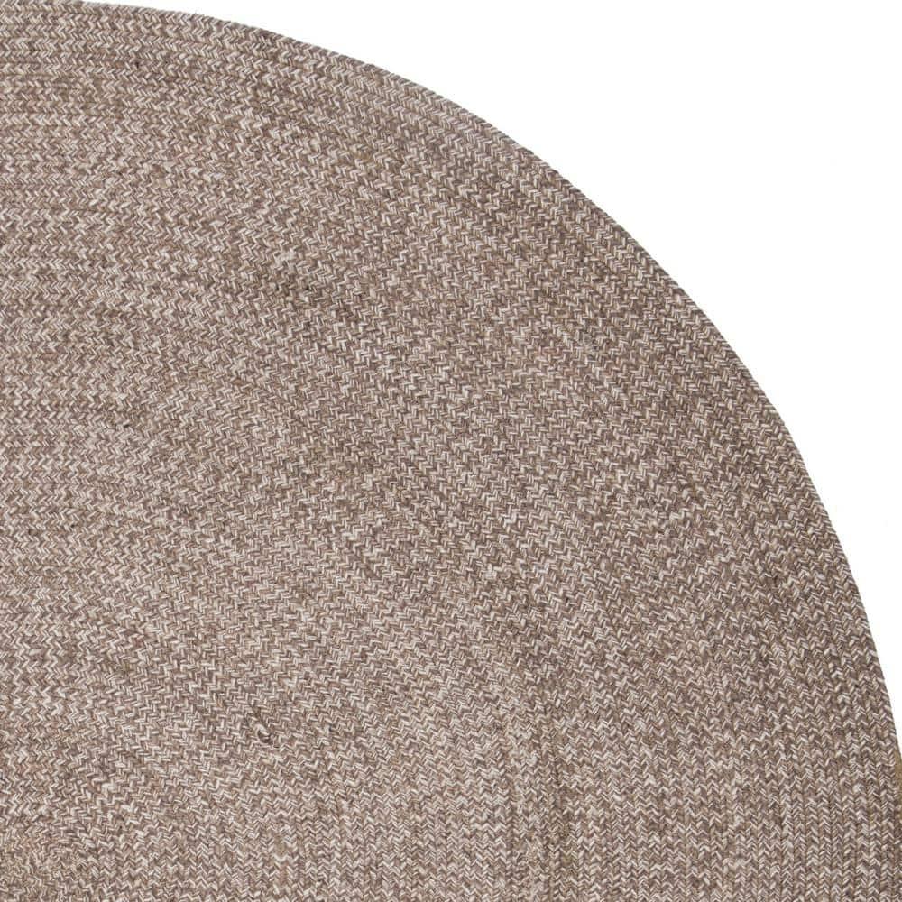 Braided BRD256 Hand Woven Indoor Area Rug - Ivory/Beige - 6' Round - Safavieh