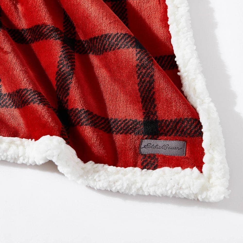 Eddie Bauer Eddie Bauer Printed Plush Fleece/Sherpa Throw Blankets