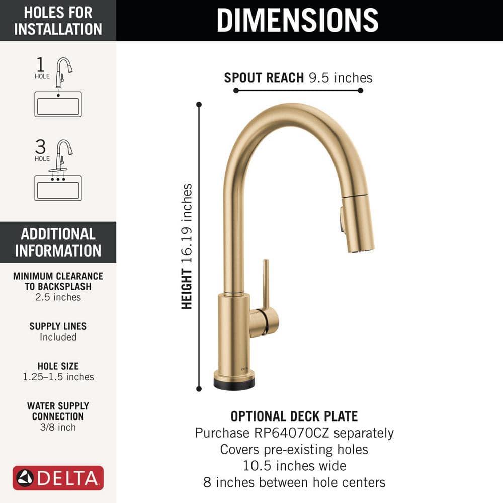 Trinsic Pull Down Sprayer Touch Kitchen Sink Faucet, Touch Control Kitchen Faucet