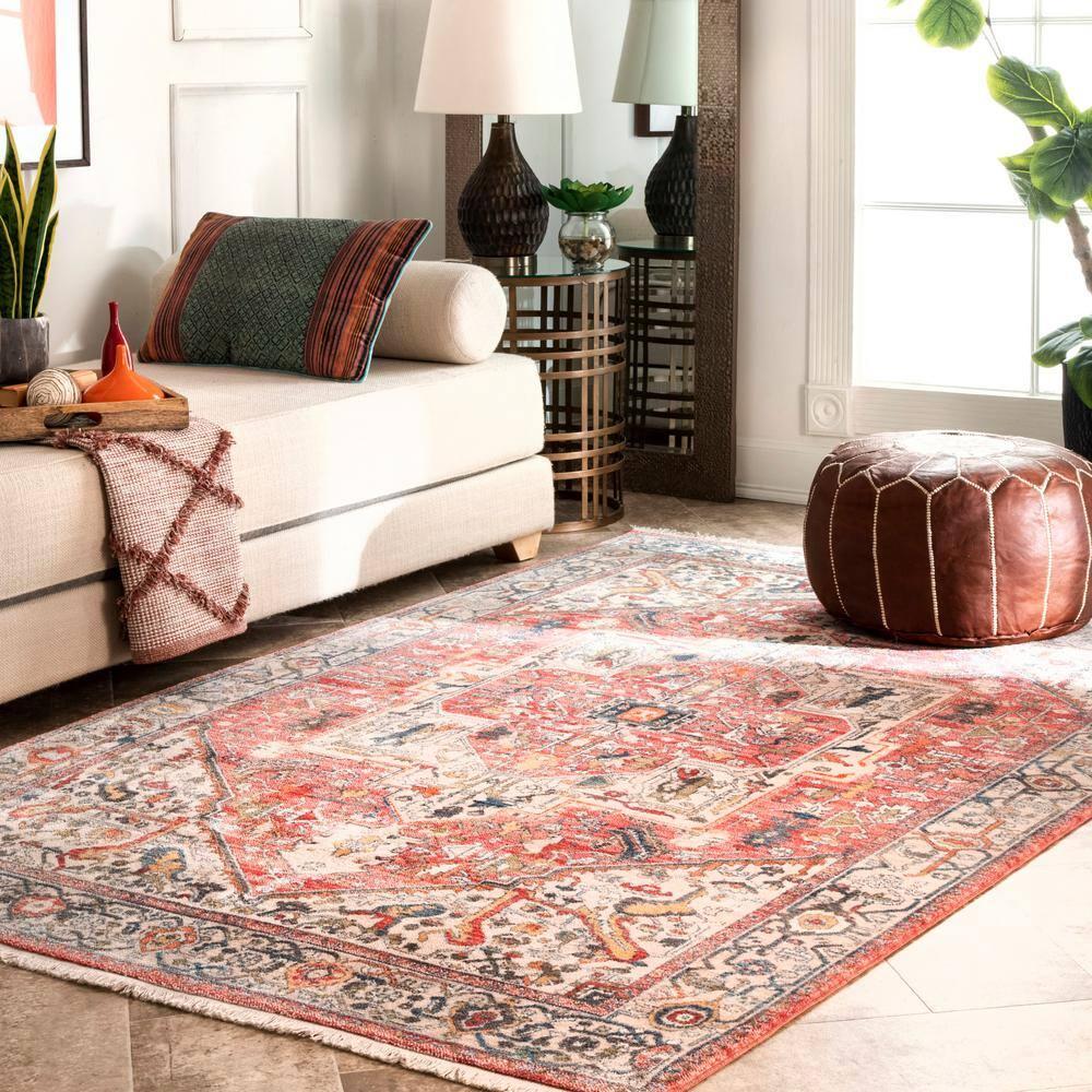 Nuloom Harriet Oriental/Persian 2x3 Accent Indoor Area Rug for Living Room Bedroom Dining Room Entryway Kitchen, Orange/Multicolor