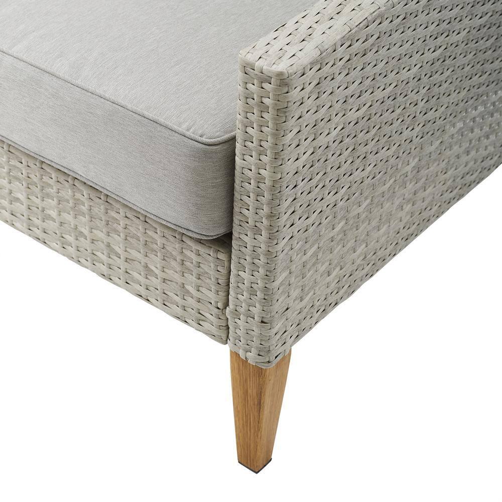 Capella Outdoor Wicker 2 Pc Chair Set Gray/Acorn - Crosley