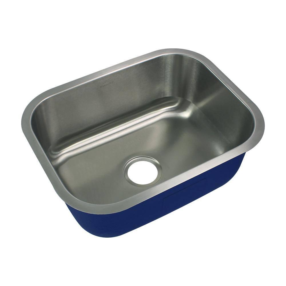 Transolid K-MUSB23189 Meridian 23.12'' L Undermount Single Bowl Stainless Steel Kitchen Sink