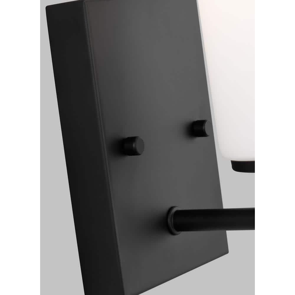 Generation Lighting 1-Light Alturas Contemporary Bath Fixture Wall Lamp Midnight Black 4124601-112 | Bathroom Light Fixture for Home Decor | Wall Sconce Vanity Light Fixture and Bathroom Accessory