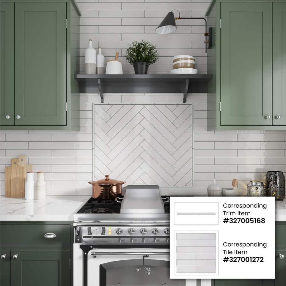 2.56'' W x 15.75'' L Ceramic Subway Singular Tile