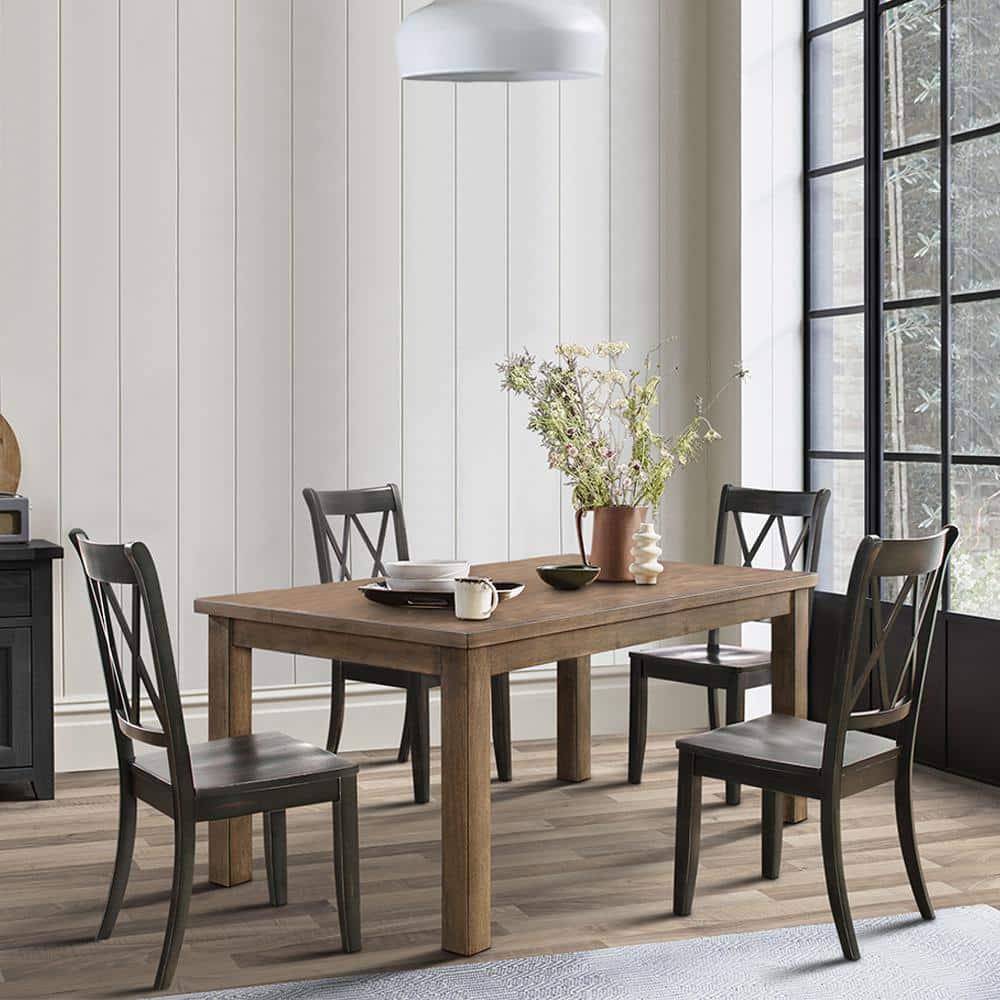 NicBex Set of 2 Transitional Style Dining Chair Kitchen Upholstered High Backrest Side Chair for Dining Room,Black