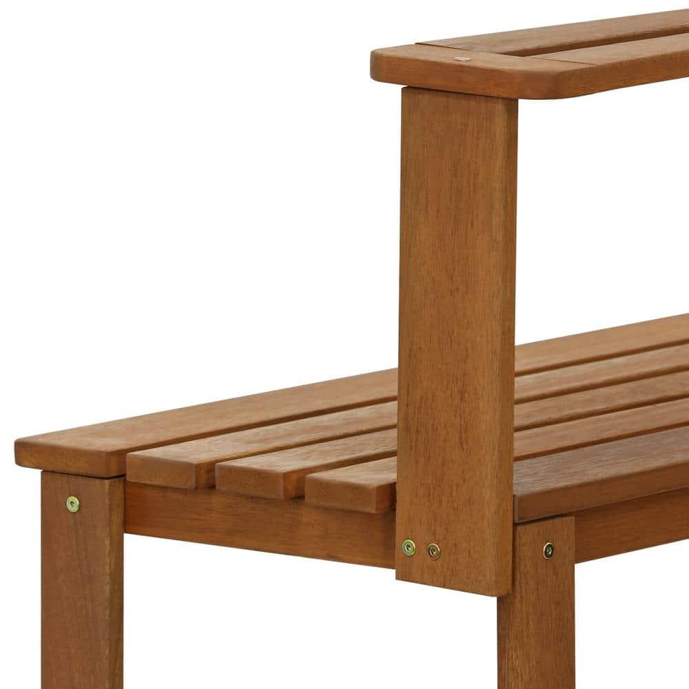 Furinno Tioman Outdoor Natural Wood Potting Bench Brown