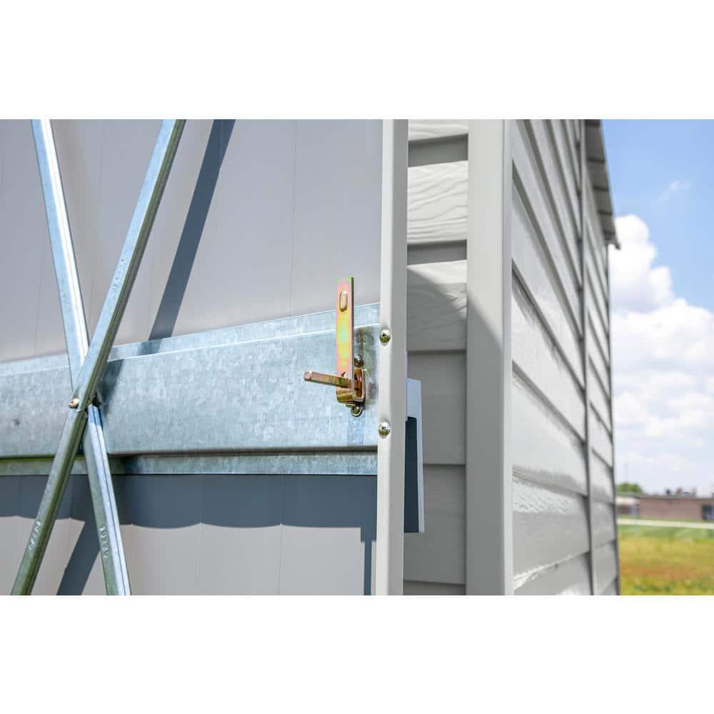 Arrow 8 ft. W x 8 ft. D Galvanized Steel Storage Shed