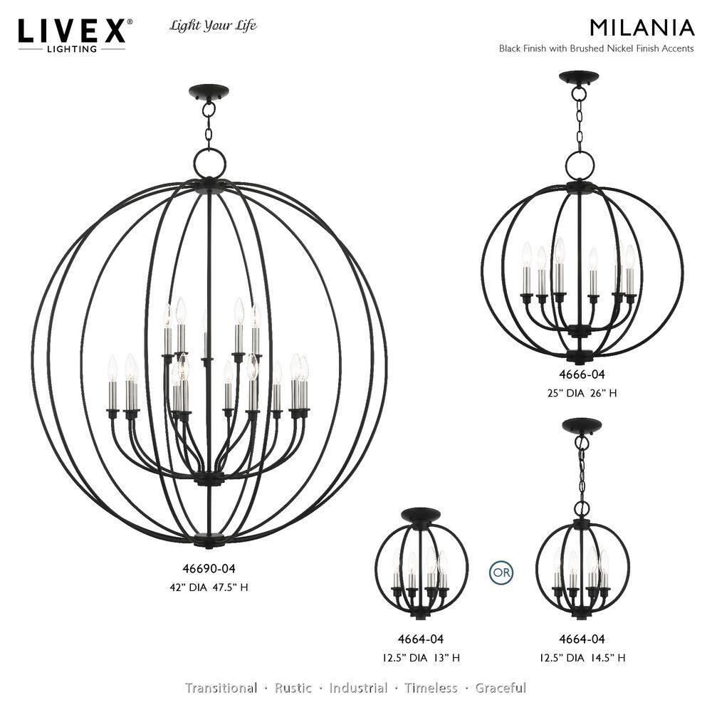 15 Light Black Chandelier with Steel base material