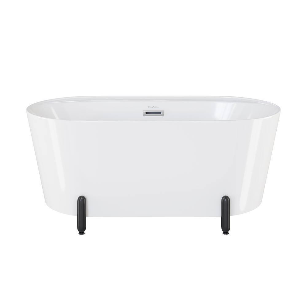 Swiss Madison Monaco 59" Freestanding Bathtub With Matte Black Stand SM-FB1002MB