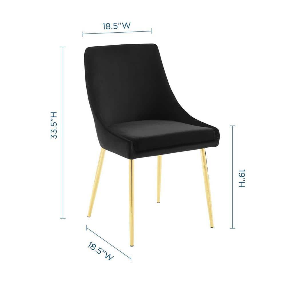 Modway Viscount Performance Velvet Dining Chairs (Set of 2)