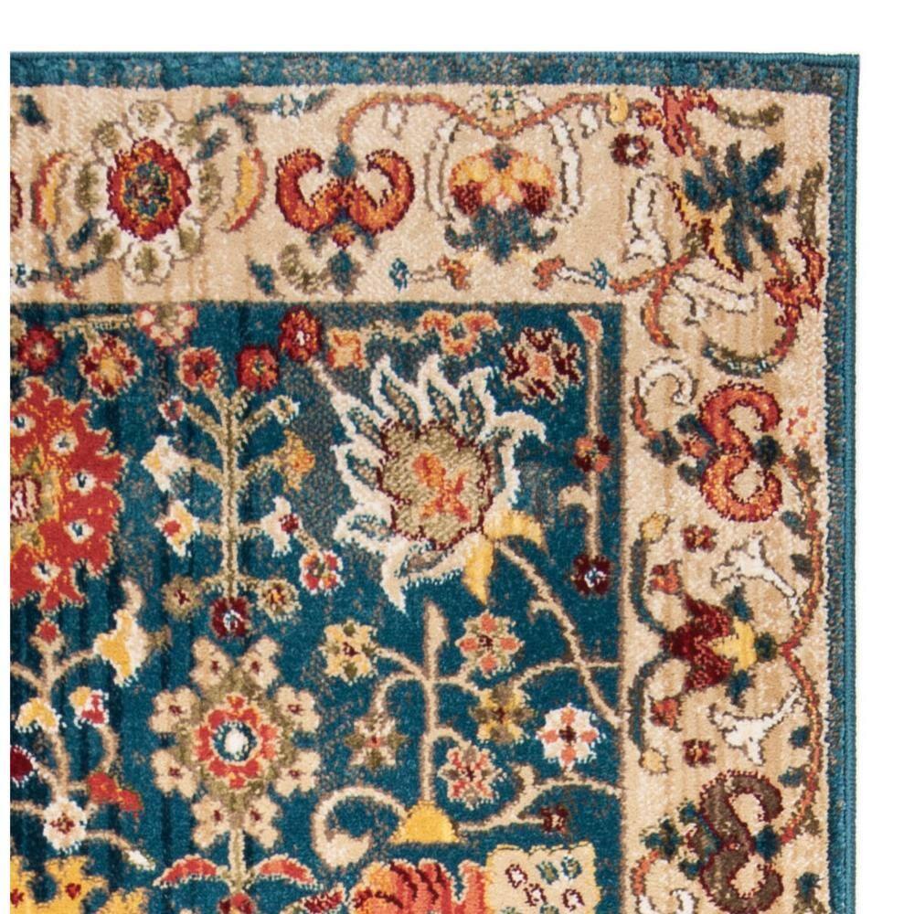 Kashan KSN303 Power Loomed Runner Rug - Blue/Tan - 2'6"x8' - Safavieh.