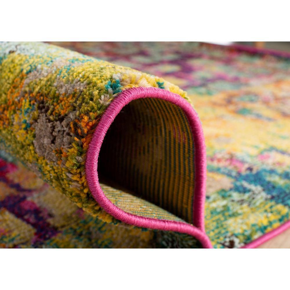SAFAVIEH Monaco Driskoll Abstract Area Rug, Pink/Multi, 12' x 18'