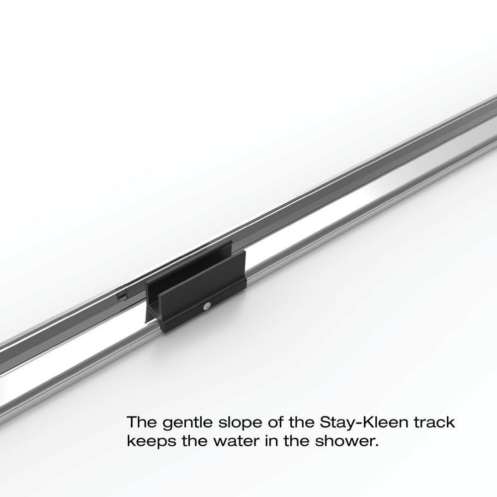 Basco Deluxe 45.75" W x 71.5" H Frameless Shower Door 7150-46CL