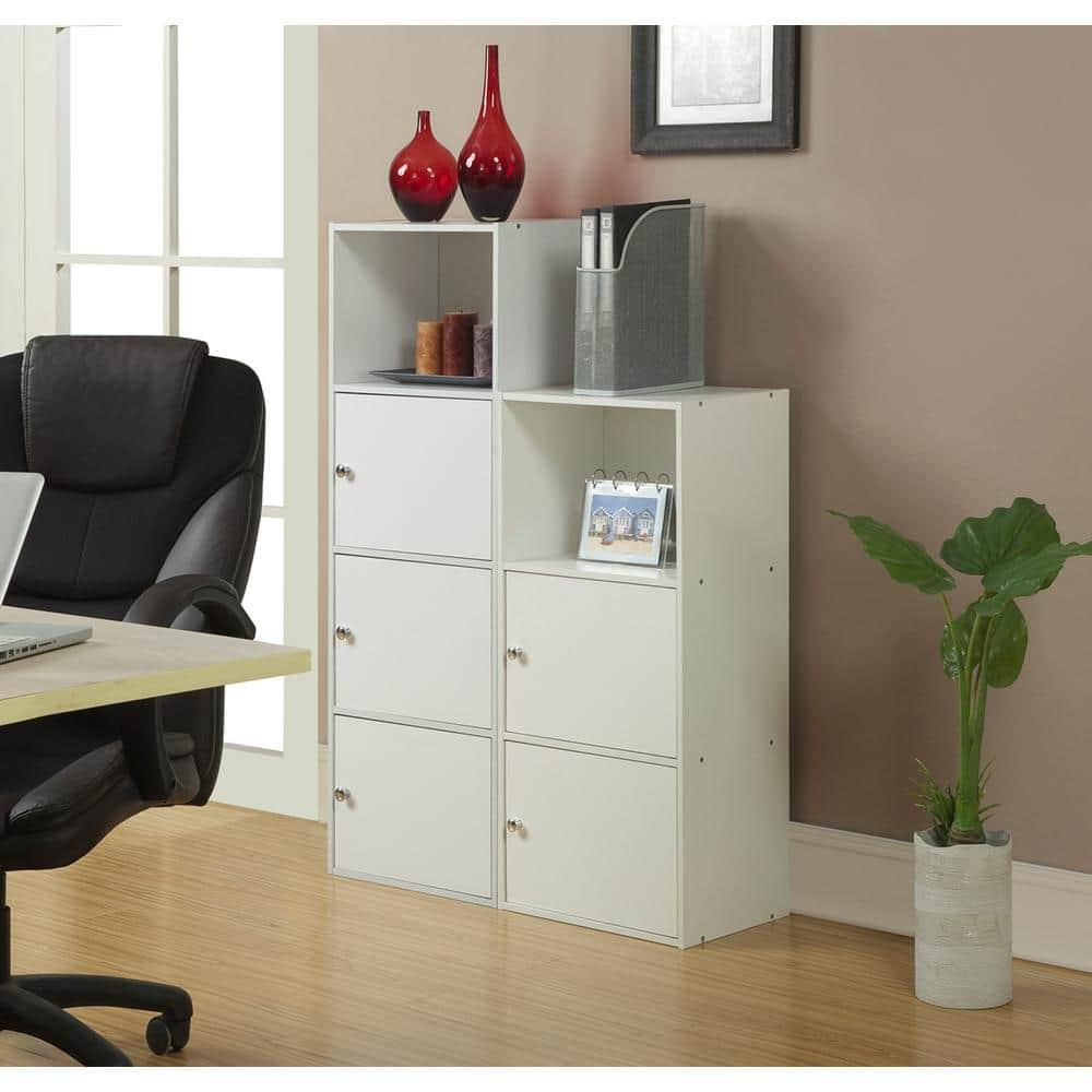 White 47" Tall 3-Door Office Storage Cabinet