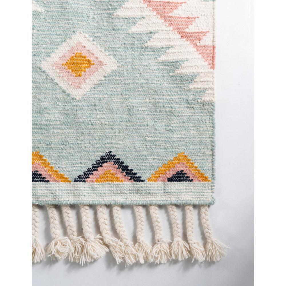 Unique Loom 5' 1 x 8' 0 Mesa Papago Light Aqua Area Rug