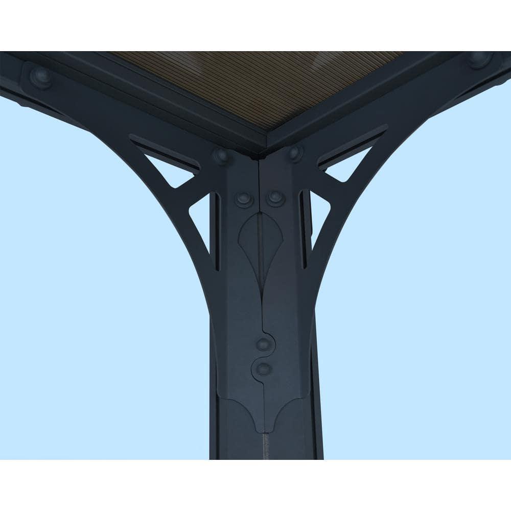 Palram - Canopia Milano 4300 10' x 14' Polycarbonate/Aluminum Gazebo - Gray/Bronze