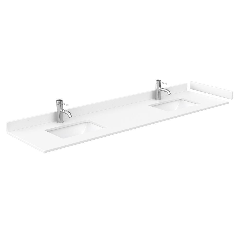 Wyndham Collection Maroni 80'' Double Bathroom Vanity with Marble Top