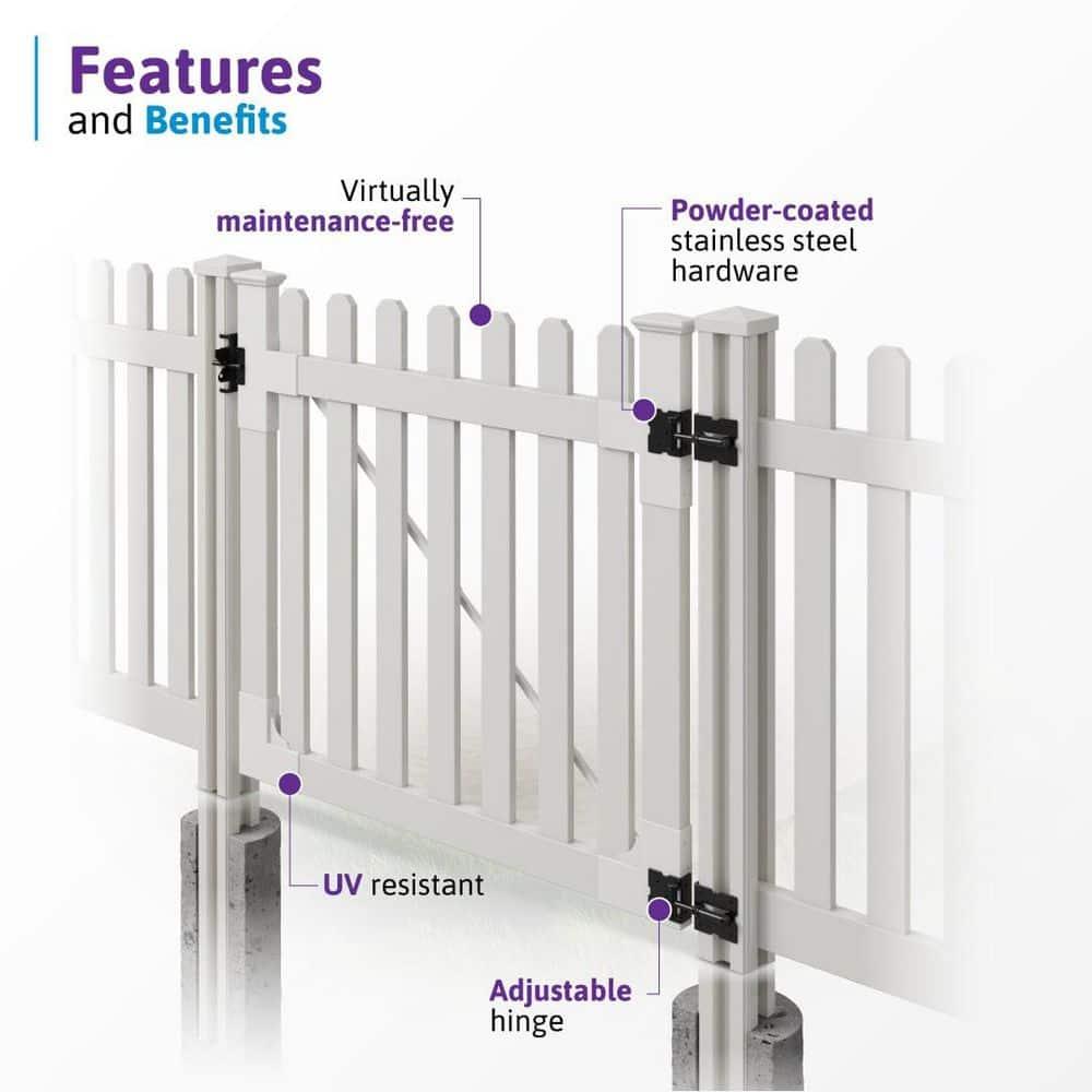WamBam 4 ft. H x 4 ft. W Traditional Picket Gate