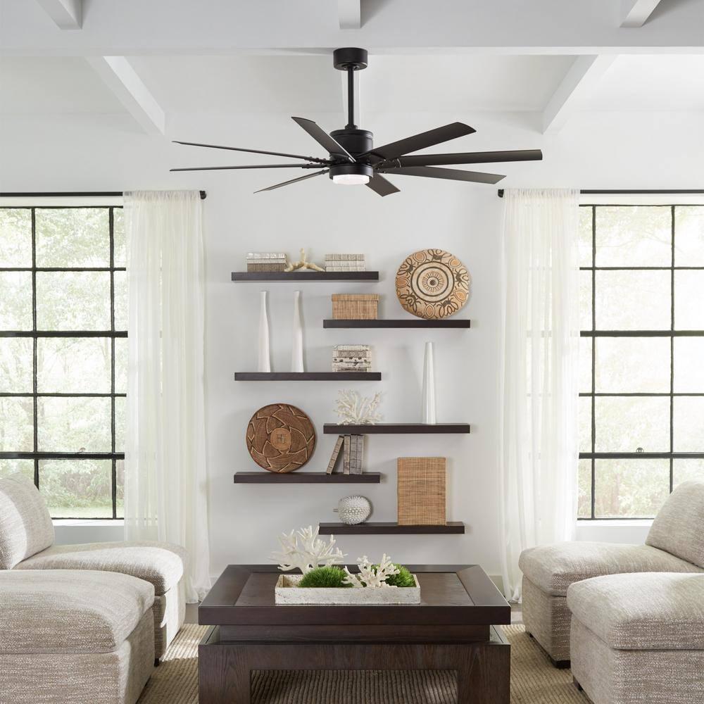 Modern Forms Renegade 8 - Blade Outdoor / Indoor Smart Ceiling Fan with Remote Control and LED Light Kit Included