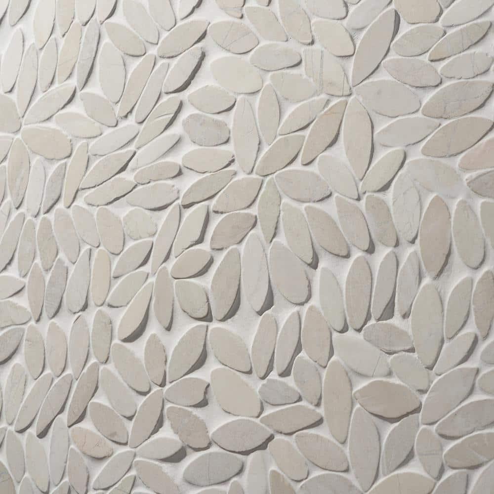 Picturesque Flower 11.81 in. x 11.81 in. Natural Stone Floor and Wall Mosaic Tile (0.97 Sq. Ft. / Each)