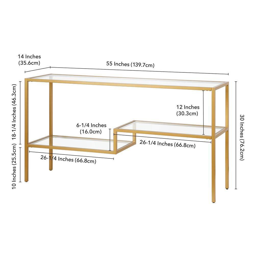 Lovett Glass Top Console Table
