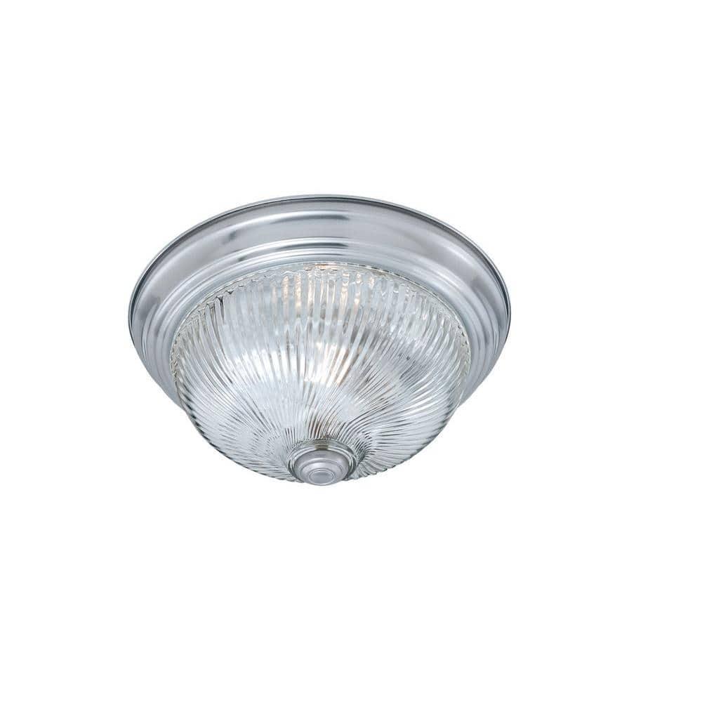 2-Light Brushed Nickel Ceiling Flush Mount