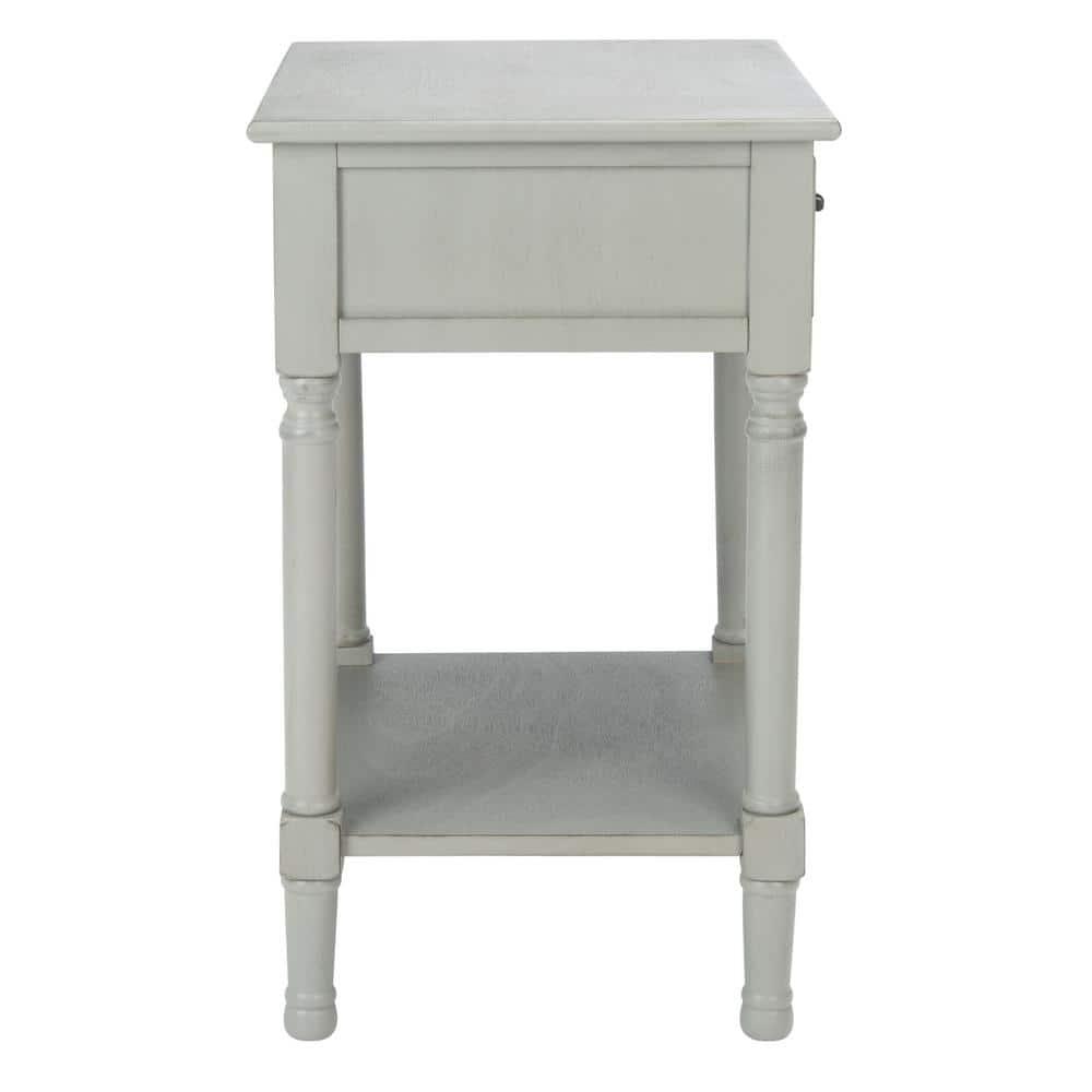 Ryder 1 Drawer Accent Table - Distressed Grey - Safavieh