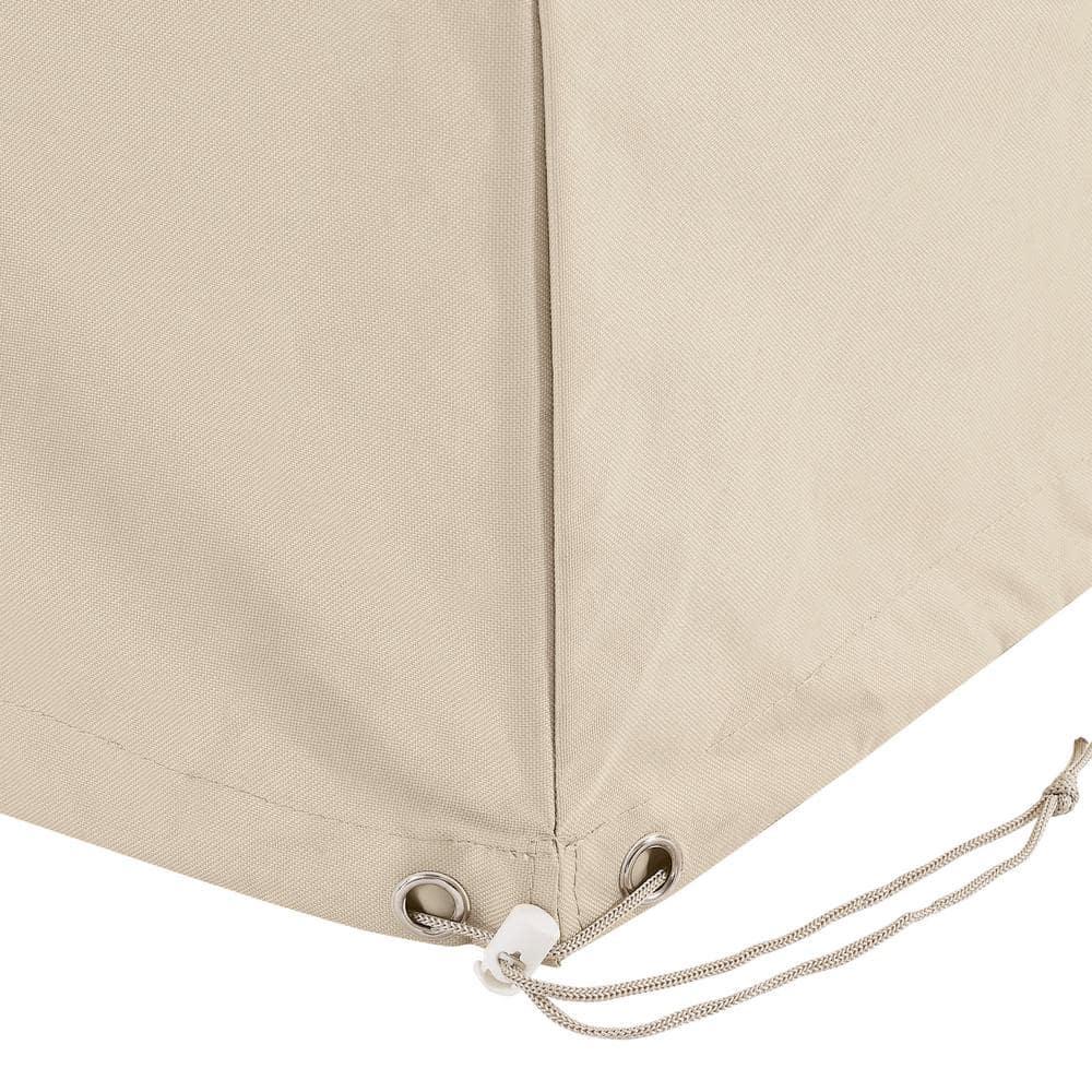 Crosley Furniture 2-Piece Vinyl Outdoor Arm Chair Furniture Cover Set in Tan