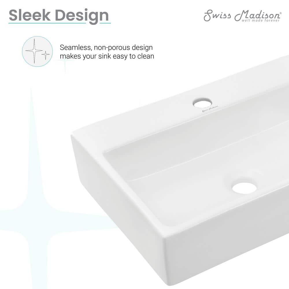 Claire 20 Rectangle Ceramic Vessel Sink