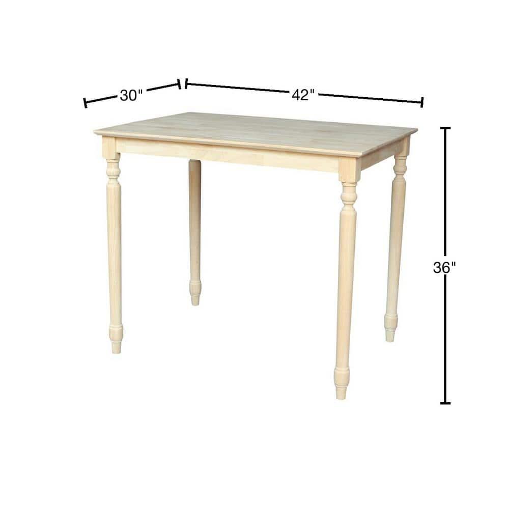International Concepts Turned Counter Height Solid Wood Dining Table