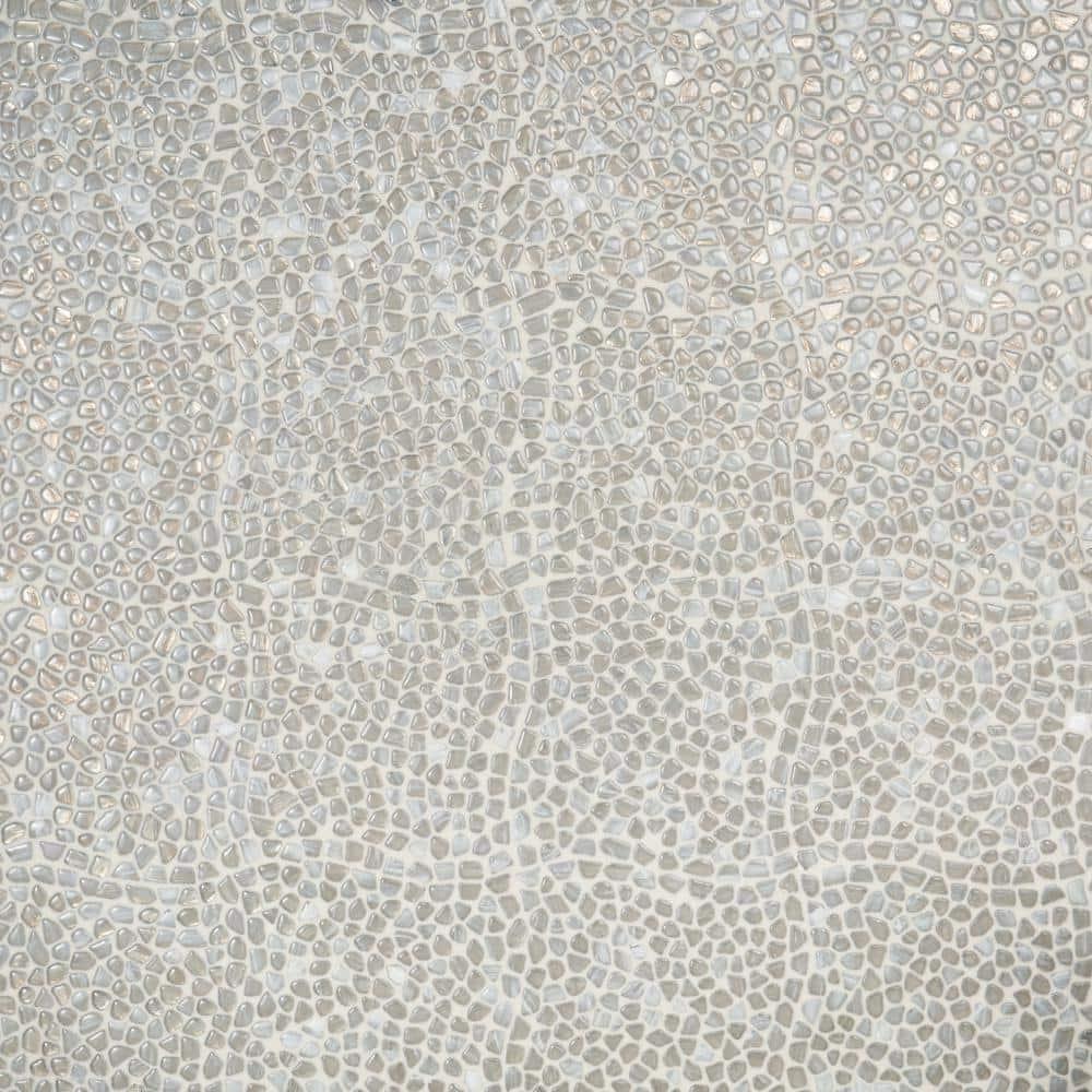 Fractal Pebble 11.88 in. x 11.88 in. Polished Glass Wall Mosaic Tile (0.98 Sq. Ft. / Each)