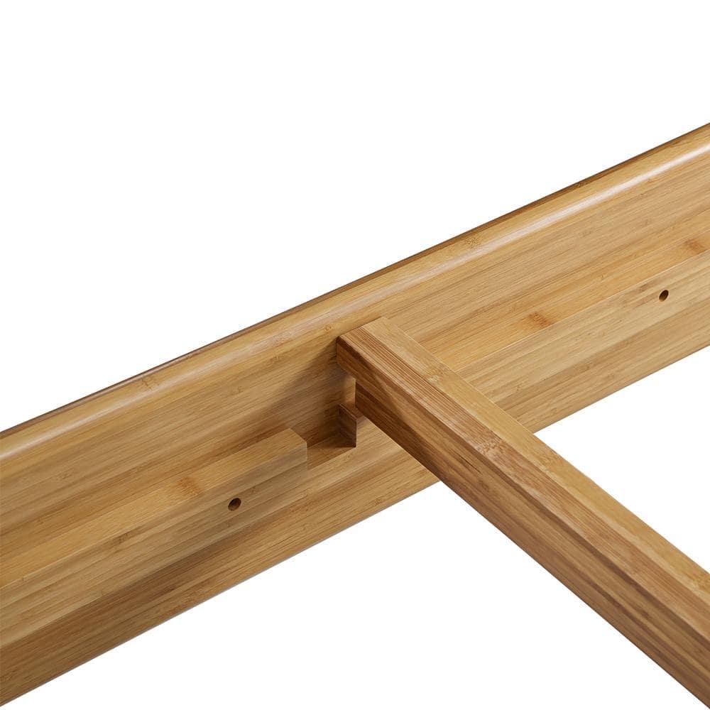 Azara Caramelized Bamboo Queen Bed with Tiger Bamboo Headboard