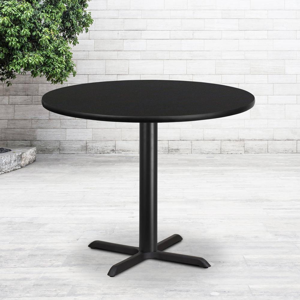 Flash Furniture Carrus Round Laminate Table Top with Height Table Base