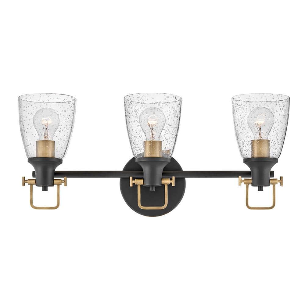 Easton 3-Light Dimmable Black Vanity light