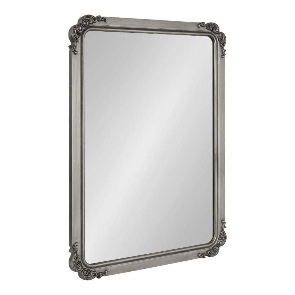 Kate and Laurel Ivette MDF Rectangle Mirror, 25x35, Silver