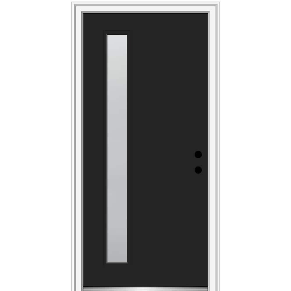 Painted Exterior Single Fiberglass Door with 1-Lite