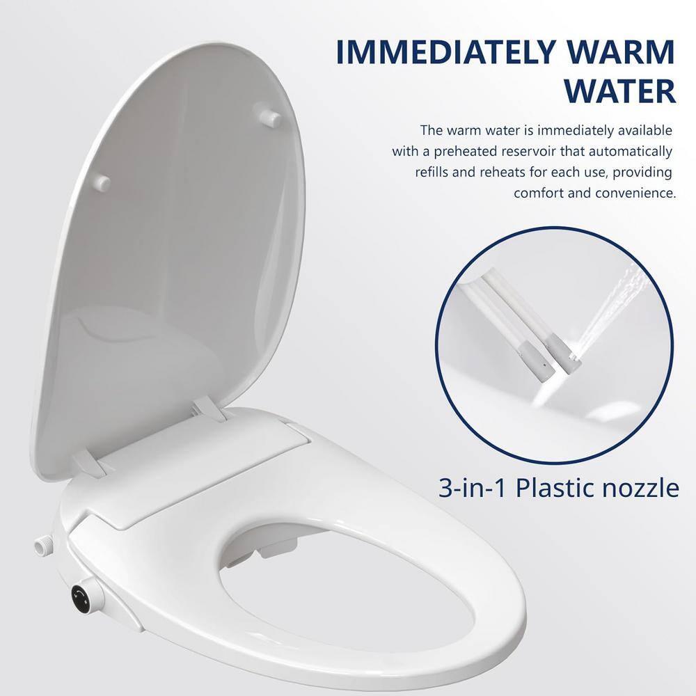 MyDepot Smart Bidet Toilet Seat with Heated Water,Adjustable Washing Settings,Warm Seat,Self-Cleaning