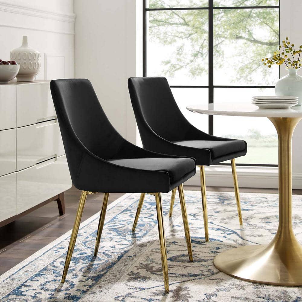Modway Viscount Performance Velvet Dining Chairs (Set of 2)