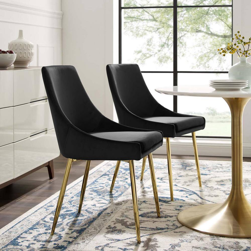 Modway Modway Viscount Performance Velvet Dining Chairs (Set of 2)