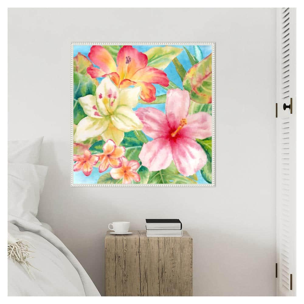 Amanti Art 30"x30" Tropical Island Florals by Cynthia Coulter Framed Canvas Wall Art Print