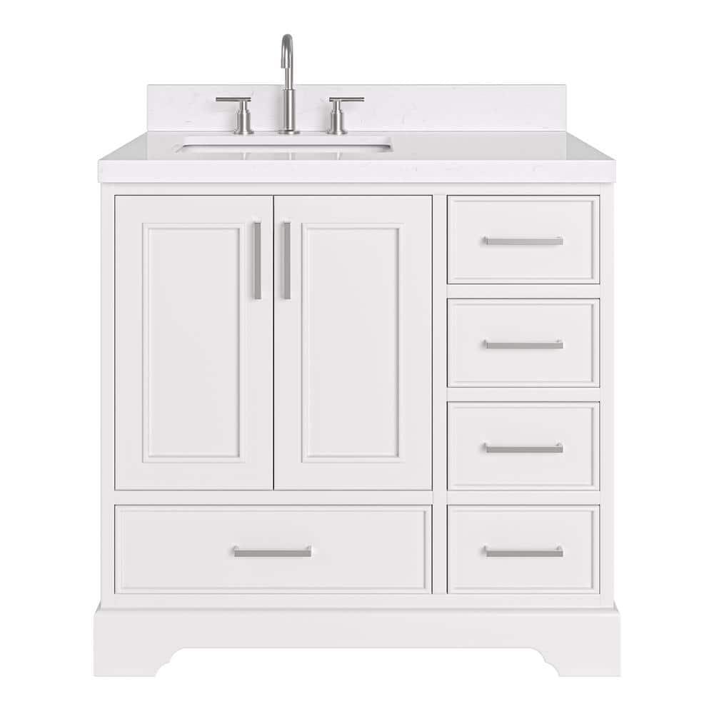 Ariel M036slcqrvo Stafford 36" Free Standing Single Basin Vanity Set - White