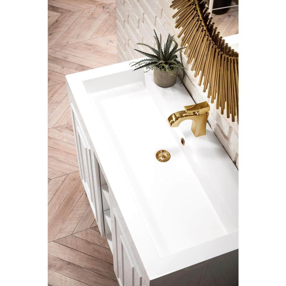 Alicante 39.5'' Single Bathroom Vanity with Solid Surface Top