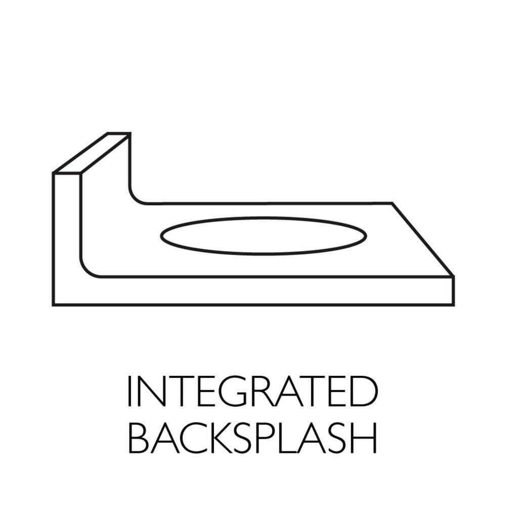 Cultured Marble Widespread Vanity Top – 49-Inch Single Bowl Sink 8-Inch Widespread with Integrated Backsplash – Reinforced Packaging – Solid White, Design House, 586388